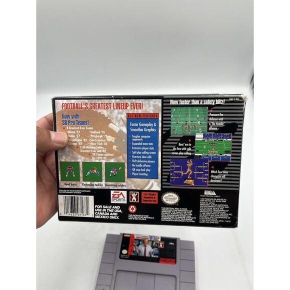 John Madden Football 93 - SNES CIB Manual Tested - Picture 14 of 14